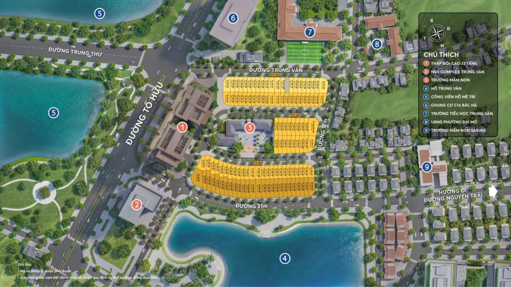 Mặt bằng khu thấp tầng Central Lakeside