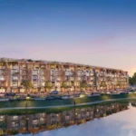 Phối cảnh Central Lakeside bên hồ Trung Văn lúc hoàng hôn