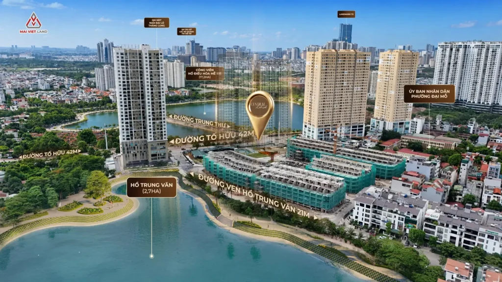 Vị trí Central Lakeside tại Trung Văn, Nam Từ Liêm, Hà Nội