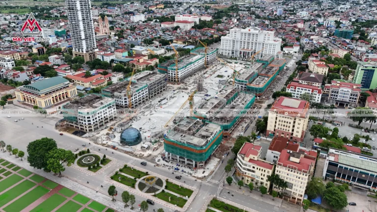 Ảnh flycam thực tế Central Square Thái Nguyên nhìn từ trên cao