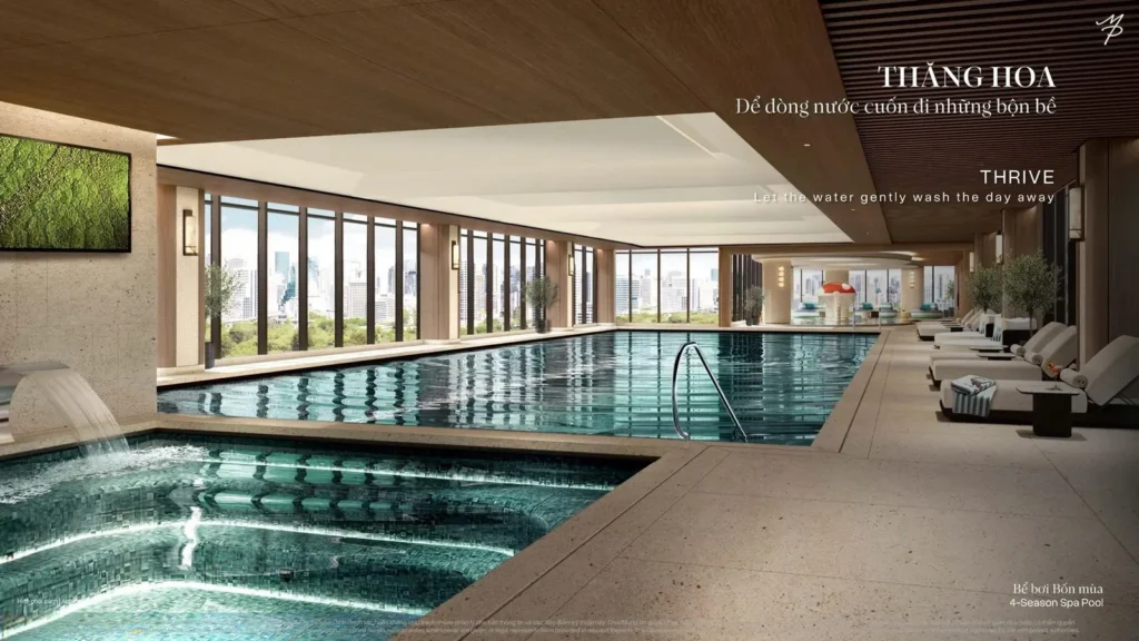 Hồ bơi bốn mùa trong nhà Maison Privée